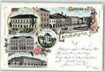 Lanskroun Landskron 1900 - K.k. Fachschule f. Weberei K.k. Deutsches Staats Obergymnasium Tabakfabrik