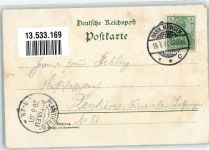 34346 W3510 Hann. Münden 1901 Lithographie Tilly-Schanze Weserbrücke Rathaus