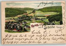 98749 O6433 Scheibe-Alsbach 1900 Lithographie Dorfansicht