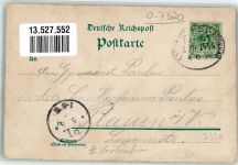 04703 O7320 Leisnig 1898 Lithographie Komponist Ferd. Adam Liederzeile Bahnpost Chemnitz Zug 1446