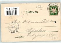 86899 W8910 Landsberg a. Lech 1899 Lithographie Mutterturm Lechbrücke