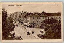 Gumbinnen Gussew 1917 Foto AK Königstrasse Feldpost WK I