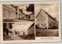 99518 O5321 Ködderitzsch Gebrauchsspuren Posthilfstelle Ködderitzsch Gasthaus Am Dorfteich Gänse Dorfstraße Foto AK