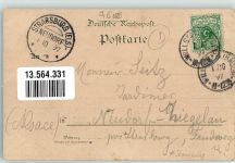 77731 W7608 Willstätt 1897 Gebrauchsspuren Lithographie Kinzig Hauptstaße Bauerntrachten Stauchung