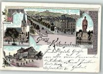 01445 O8122 Kötzschenbroda 1898 Gebrauchsspuren Lithographie Kaiser Wilhelm Denkmal
