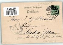 01445 O8122 Kötzschenbroda 1898 Gebrauchsspuren Lithographie Kaiser Wilhelm Denkmal