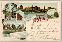 39619 O3552 Arendsee Altmark 1897 Lithographie Villa Concen Villa Reip Kurhaus Landw. Schule Klosterkirche