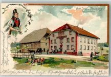 79874 W7821 Breitnau 1902 Lithographie Volkstracht Gasthaus zum Thuner