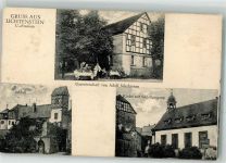 96176 W8601 Lichtenstein - Gasthaus v. Adolf Schuhmann Kirche m.Schlosseingang Schloss