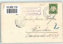 83700 W8185 Kreuth b Tegernsee 1903 Prägedruck Posthilfstelle Hirschberghaus Wanderrucksack Passepartout