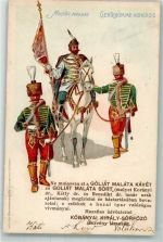 Magyar-Magnas Gentilhomme Hongrois Goliat Malata Kavet Werbung Militär Ungarn 1900 Lithographie / Künstlerkarte