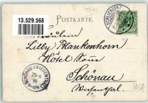 79418 W7846 Schliengen 1899 Lithographie / Künstlerkarte Gasthaus zur Sonne sign. L. Zorn