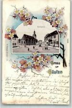 39439 O3256 Güsten , Anh Lithographie Kirchplatz