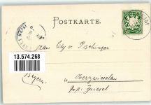 76726 W6728 Germersheim 1901 Lithographie Adelskorrespondenz Dieuzer Cheveaux-legers Rheinübesetzung 1901 Kriegerdenkmal