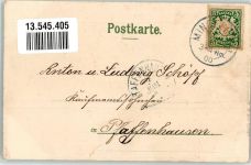 87719 W8948 Mindelheim 1900 Lithographie Mayenbad Freundsberg Einlasstor Eichkapelle