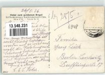 69483 W6948 Wald-Michelbach Gebrauchsspuren Gasthaus zum goldnen Engel Kriegerdenkmal Foto AK