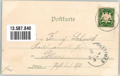 86447 W8901 Aindling 1900 Lithographie Marktplatz Dorfkirche