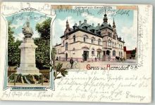 07629 O6530 Hermsdorf , Thür 1903 - Kaiser Friedrich-Denkmal Gasthaus zum Ratskeller Radfahrer