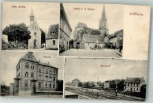 55288 W6509 Armsheim , Rheinhess - Kath. Kirche An der Kirche Bahnhof Schule
