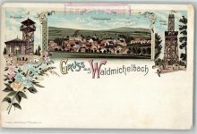 69483 W6948 Wald-Michelbach Lithographie Schimmelberg Ireneturm