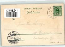 38889 O3721 Altenbrak 1897 Lithographie Hotel zum braunen Hirsch