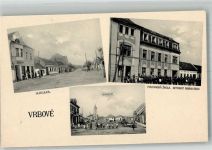 Pistyan Piestany Foto AK Vrbove Marktplatz Pension Internat Schule Straße