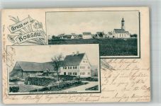 86497 W8901 Horgau 1905 - Gasthaus Greidenweis Dorfkirche