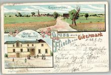 17268 O2091 Flieth 1903 BOAKC Lithographie Gasthaus Karl Kurzhals