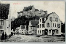 89257 W7918 Illertissen 1911 Foto AK Dorfstraße Vöhlinschloß