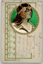 Teheran Esfahan 1905 Lithographie Tracht Frau