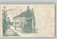 98701 O6302 Altenfeld b Ilmenau, Thür 1900 BOAKC Vorläufer Druck um 1890 Kahlert Holzwegweiser Gasthaus