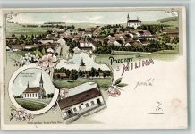 Fürstenau Milin BOAKC Kirche Gasthaus Lithographie