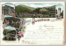 64342 W6104 Seeheim-Jugenheim 1897 Lithographie Hotel zur Krone Stellbacher Tal Balkhäuser Tal