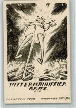Tattermannfeier Verlag Südmark Graz Germanenkult Karikatur Kunstgeschichte 1923 BOAKC