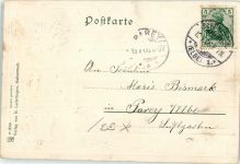 39218 O3300 Schönebeck Elbe 1906 Prägedruck Breiteweg Wappen Passepartout