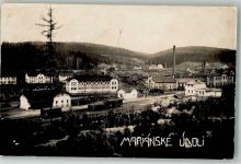 Marianske Udoli Marienthal 1932 Foto AK Bahnhof