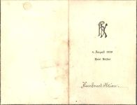 Hotel Bristol 1929; KEINE AK, ca. 19,5x15 cm aufgeklappt Speisekarte Überformat