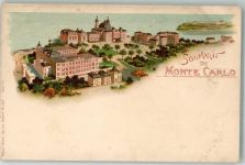 Monte Carlo Lithographie Schloss