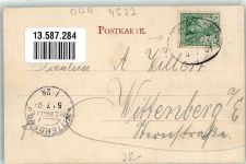06869 O4522 Coswig , Anh 1901 - Zerbster Strasse Gasthaus zum Adler Bahnpoststempel