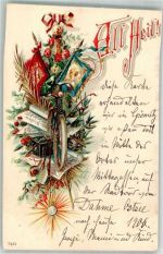 All Heil Verherrlichung Fahrrad 1901 Lithographie / Künstlerkarte