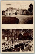 01844 O8355 Neustadt , Sachs Foto AK Gasthaus Schützenhaus Grosser Saal Festtafel