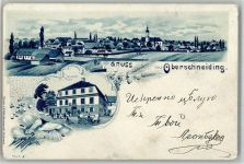 94363 W8441 Oberschneiding 1901 BOAKC Lithographie Gasthaus Zur Post Kutsche