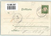84149 W8319 Velden , Vils 1900 Lithographie Bahnhof Kirche St. Peter