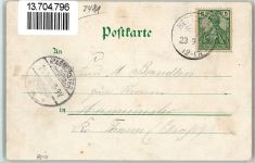 72419 W7481 Hettingen , Kr Sigmaringen 1900 BOAKC Lithographie Schloss Handlung Karl Knaus Postkutsche