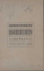 W1000 Berlin, unsortiert Atelier Stein Muttertag Kabinettfoto