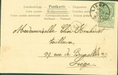 Glückskleeblatt Veilchen Lithographie Mechanik 1902 Mechanik Zieh AK