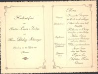 Hochzeitsfeier Menukarte 1895 Keine AK ca. 19 x 14 cm Speisekarte Überformat