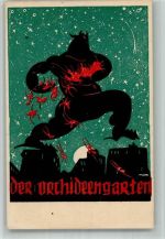 W8000 München Der Orchideengarten sign. Puck Fantasy Zeitschrift Kunstgeschichte München BOAKC