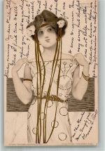 Jugendstil Stroefer Serie 99 Nr. 11 Lithographie Meissner u. Buch Kirchner, R. 1901 BOAKC