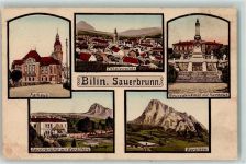 Bilina Bilin - Rathaus Reussdenkmal Kurhaus Sauerbrunn Borschen